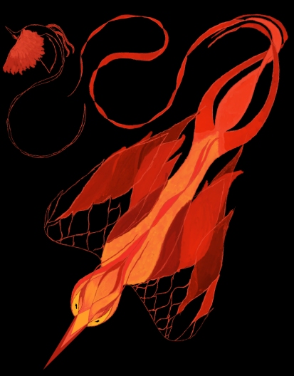 Phoenix Dance (digital painting)