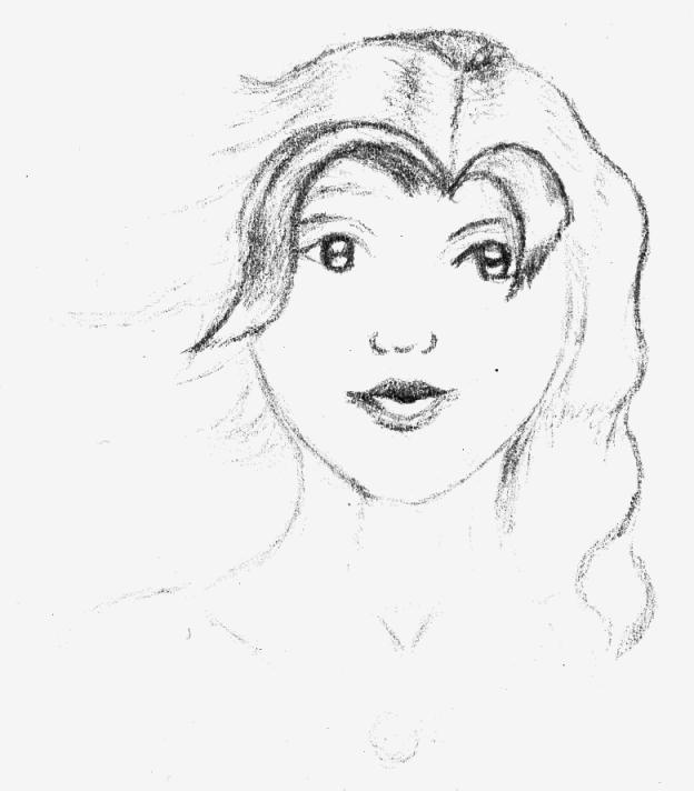 Girl's Face (pencil sketch, from imagination)