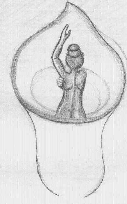 Bathing Beauty - pencil sketch