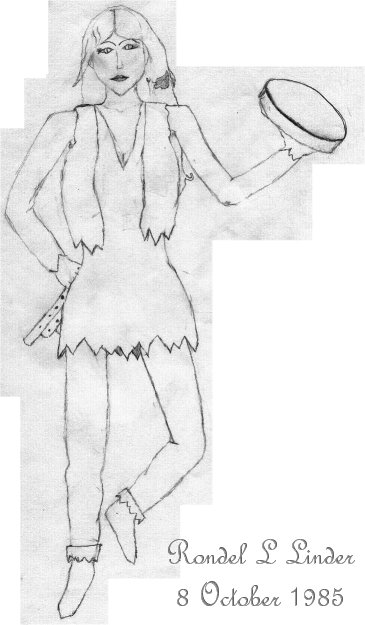 Music-loving Nature Sprite (pencil sketch)