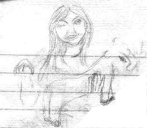 Lightning and the Letter Spider (pencil sketch)